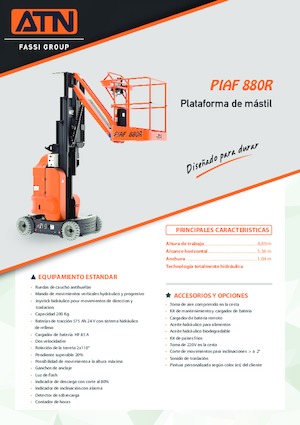 Piattaforme aeree verticali ATN PIAF 880R