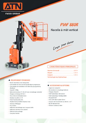 Piattaforme aeree verticali ATN PIAF 880R