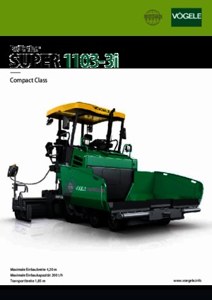 Finitrici stradali gommate Vögele Super 1103-3i