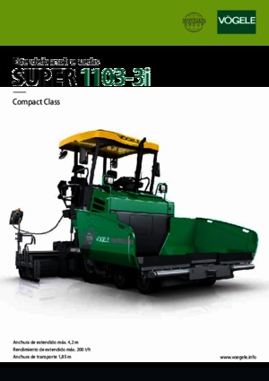 Finitrici stradali gommate Vögele Super 1103-3i