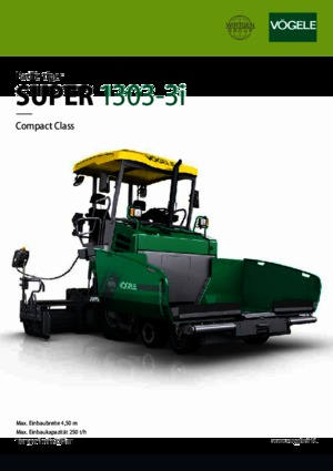 Finitrici stradali gommate Vögele Super 1303-3i