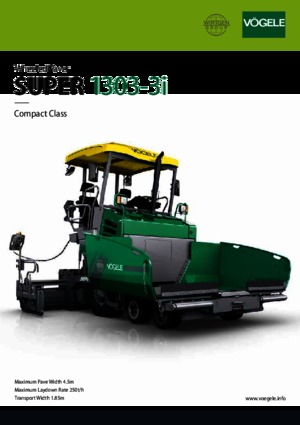 Finitrici stradali gommate Vögele Super 1303-3i