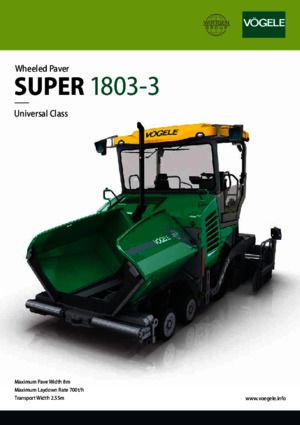 Finitrici stradali gommate Vögele Super 1803-3