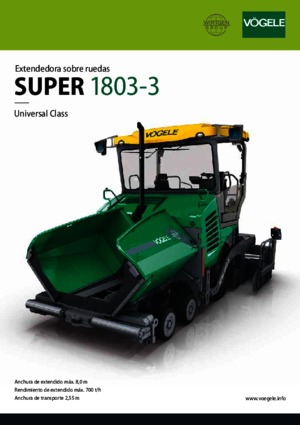 Finitrici stradali gommate Vögele Super 1803-3