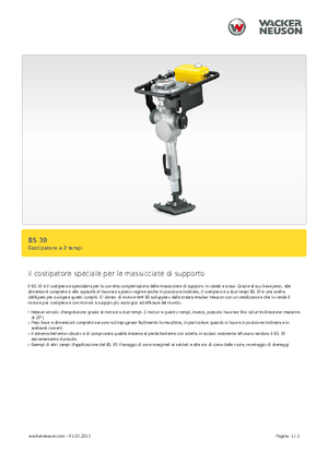 Costipatori Diesel e Benzina Wacker BS 30