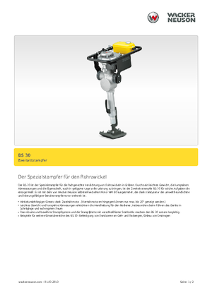 Costipatori Diesel e Benzina Wacker BS 30