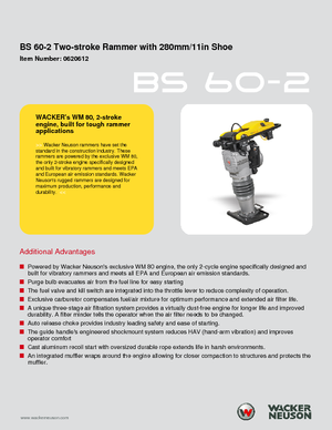 Costipatori Diesel e Benzina Wacker Neuson BS60-2 11