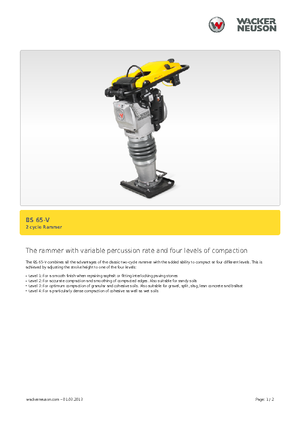 Costipatori Diesel e Benzina Wacker BS 65 V 11