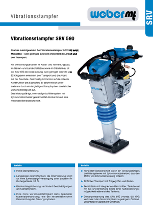 Costipatori Diesel e Benzina weber mt SRV 590