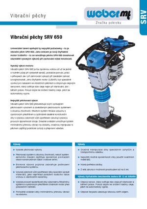 Costipatori Diesel e Benzina weber mt SRV 650