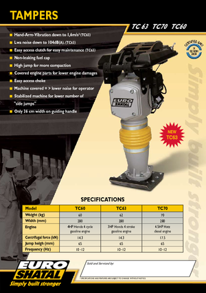 Vibrocostipatori con motore a benzina a 4 tempi Shatal TC 60