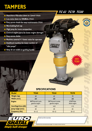 Costipatori Diesel e Benzina Shatal TC 60