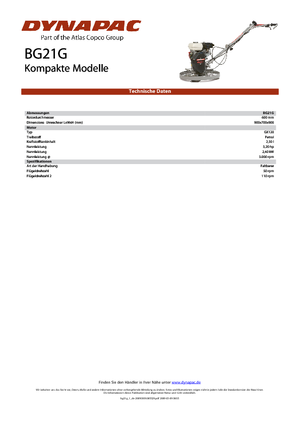 Lisciatrici Dynapac BG 21G