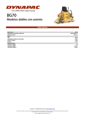 Levigatrici a rotazione doppia (con sedile) Dynapac BG 70