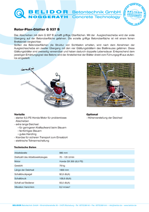 Lisciatrici Belidor-Noggerath G 937 B