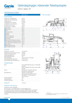 Sollevatori telescopici con torretta girevole Genie GTH 5021 R
