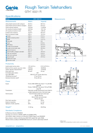 Sollevatori telescopici con torretta girevole Genie GTH 5021 R
