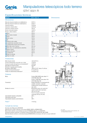 Sollevatori telescopici con torretta girevole Genie GTH 5021 R