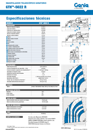 Sollevatori telescopici con torretta girevole Genie GTH 5022 R