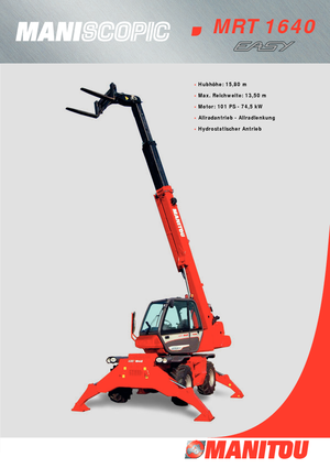 Sollevatori telescopici con torretta girevole Manitou MRT 1640 Easy