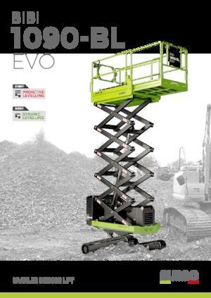 Piattaforme aeree verticali a pantografo cingolate Almac Bibi 1090-BL 