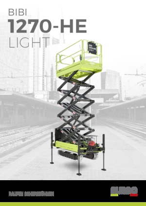 Piattaforme aeree verticali a pantografo cingolate Almac Bibi 1270-HE 