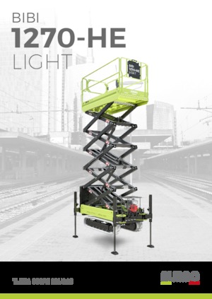 Piattaforme aeree verticali a pantografo cingolate Almac Bibi 1270-HE 