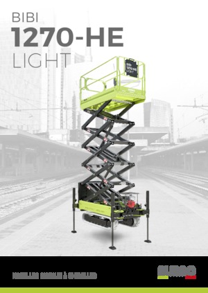 Piattaforme aeree verticali a pantografo cingolate Almac Bibi 1270-HE 