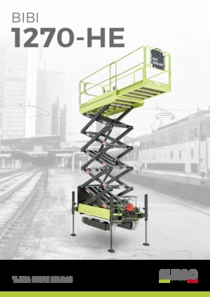 Piattaforme aeree verticali a pantografo cingolate Almac Bibi 1270-HE 