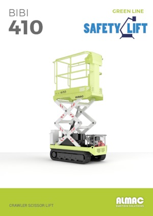Piattaforme aeree verticali a pantografo cingolate Almac Bibi 410 
