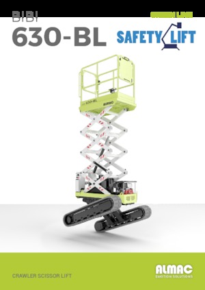 Piattaforme aeree verticali a pantografo cingolate Almac Bibi 630-BL 