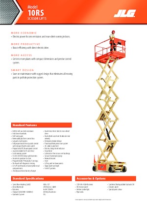 Piattaforme aeree verticali a pantografo su ruote JLG 10RS