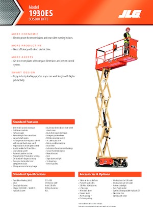 Piattaforme aeree verticali a pantografo su ruote JLG 1930ES