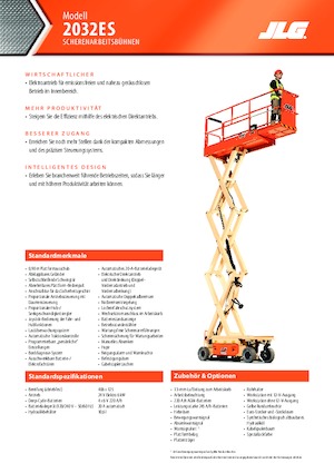 Piattaforme aeree verticali a pantografo su ruote JLG 2032ES