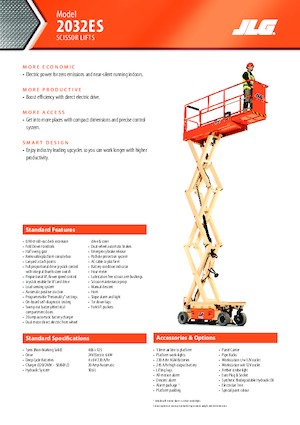 Piattaforme aeree verticali a pantografo su ruote JLG 2032ES