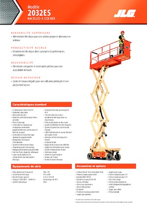 Piattaforme aeree verticali a pantografo su ruote JLG 2032ES