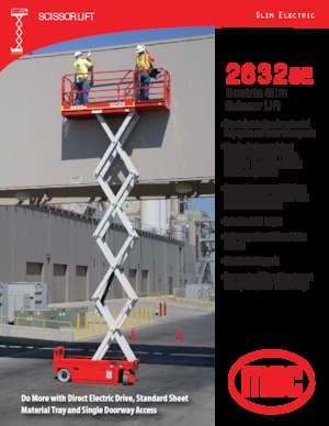 Piattaforme aeree verticali a pantografo su ruote MEC 2632SE