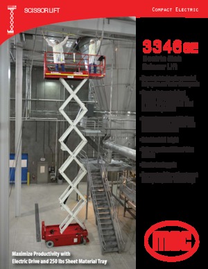 Piattaforme aeree verticali a pantografo su ruote MEC 3346SE