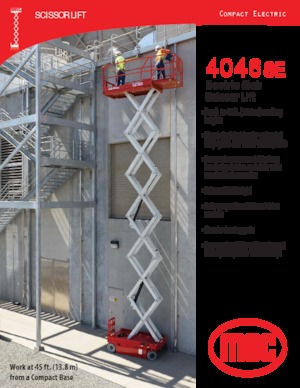 Piattaforme aeree verticali a pantografo su ruote MEC 4046SE