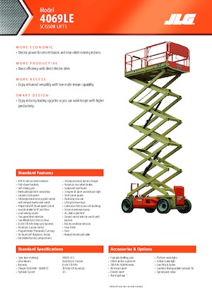 Piattaforme aeree verticali a pantografo su ruote JLG 4069LE
