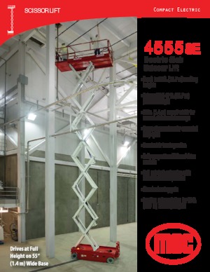 Piattaforme aeree verticali a pantografo su ruote MEC 4555SE
