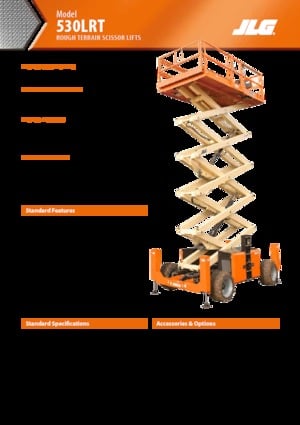 Piattaforme aeree verticali a pantografo su ruote JLG 530LRT