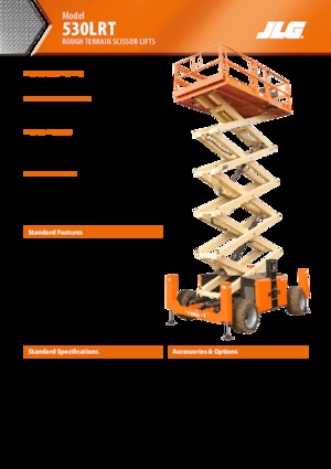 Piattaforme aeree verticali a pantografo su ruote JLG 530LRT