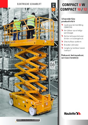 Piattaforme aeree verticali a pantografo su ruote Haulotte Compact 10