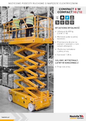 Piattaforme aeree verticali a pantografo su ruote Haulotte Compact 10