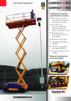 Piattaforme aeree verticali a pantografo su ruote Haulotte Compact 10 RTE