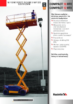 Piattaforme aeree verticali a pantografo su ruote Haulotte Compact 10 RTE