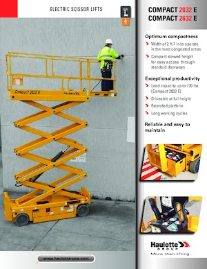 Piattaforme aeree verticali a pantografo su ruote Haulotte COMPACT 2632 E 