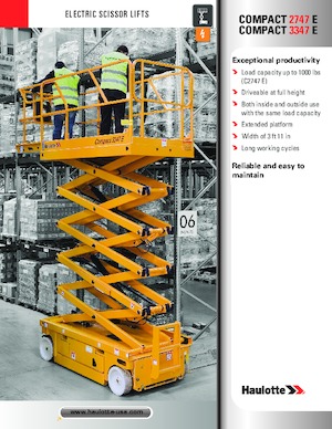 Piattaforme aeree verticali a pantografo su ruote Haulotte COMPACT 3347 E