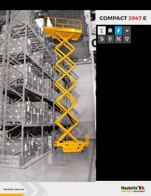 Piattaforme aeree verticali a pantografo su ruote Haulotte COMPACT 3947 E 